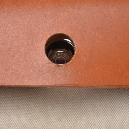 Hermes Toile Vache Calfskin Herbag 40 GM Natural 11 of 29
