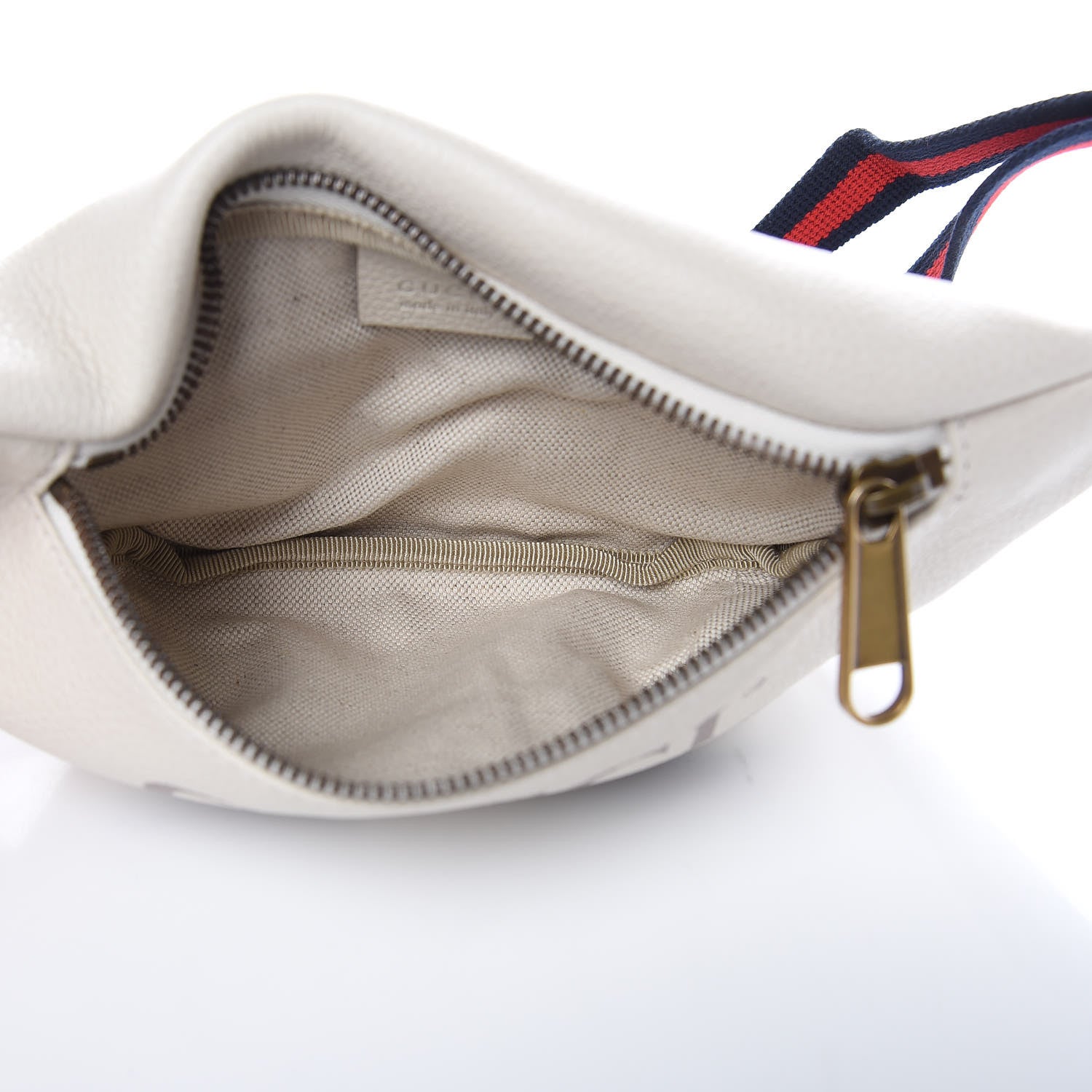 Gucci Grained Calfskin Small Logo Belt Bag White 5 of 7