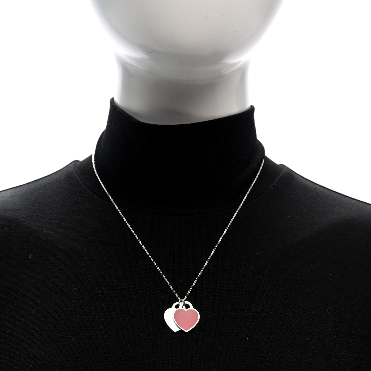Tiffany Sterling Silver Enamel Large Return to Tiffany Double