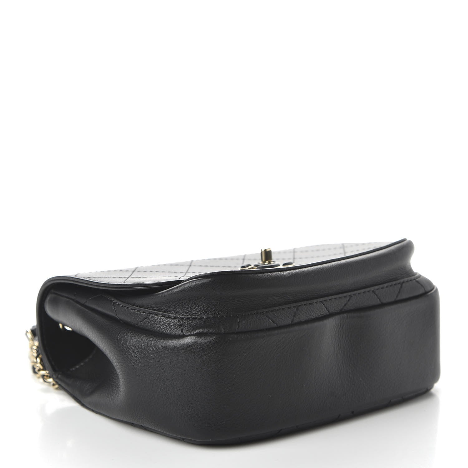 Chanel Calfskin Stitched Small Covered CC Flap Bag Black 3 of 9