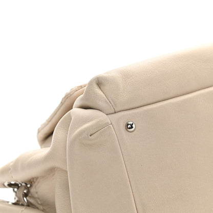 Chanel Lambskin Quilted Bowler Flap Shoulder Bag White 9 of 19
