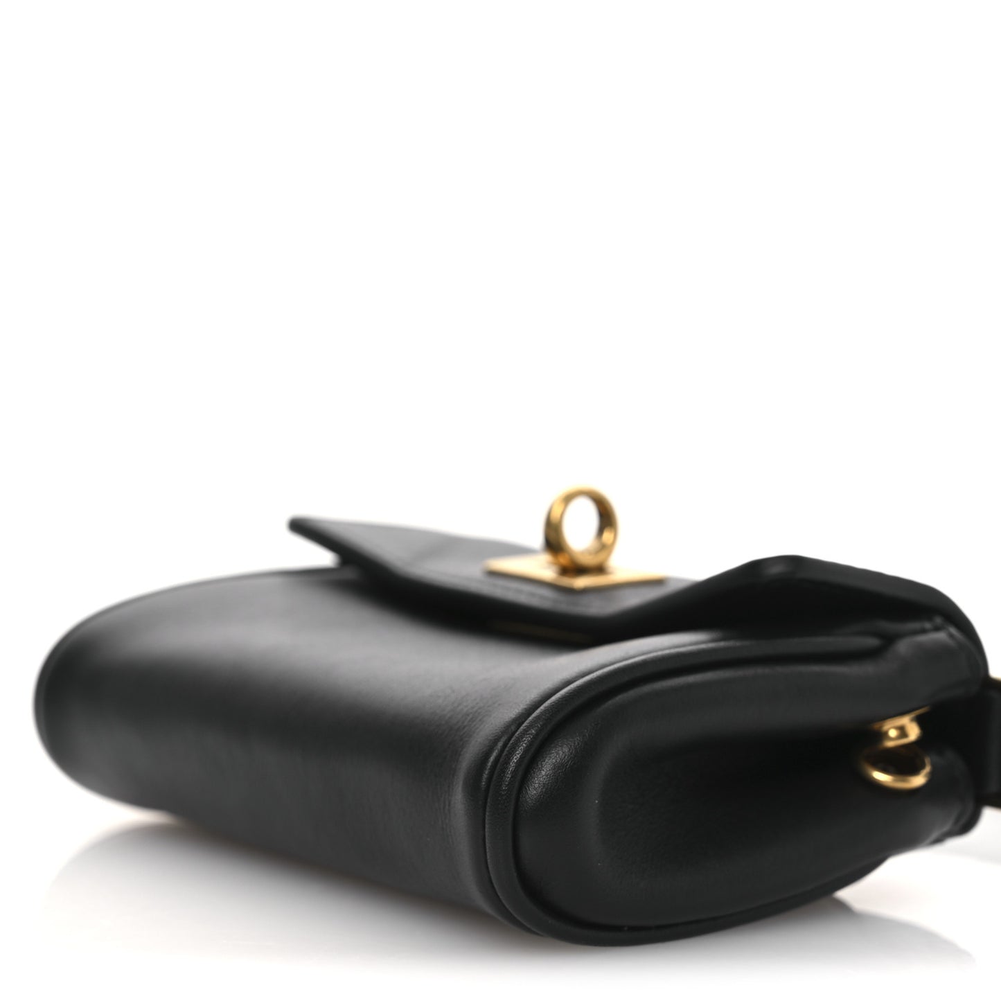 Smooth Calfskin Rodeo Micro Bag Charm Black