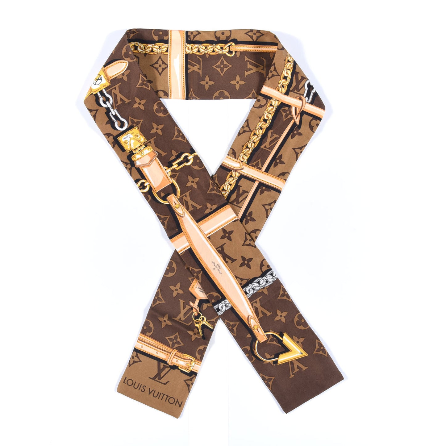 Silk Monogram Confidential Bandeau Brown