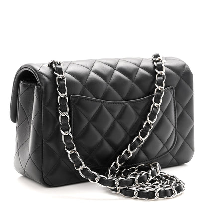 Chanel Lambskin Quilted Mini Rectangular Flap Black 3 of 10