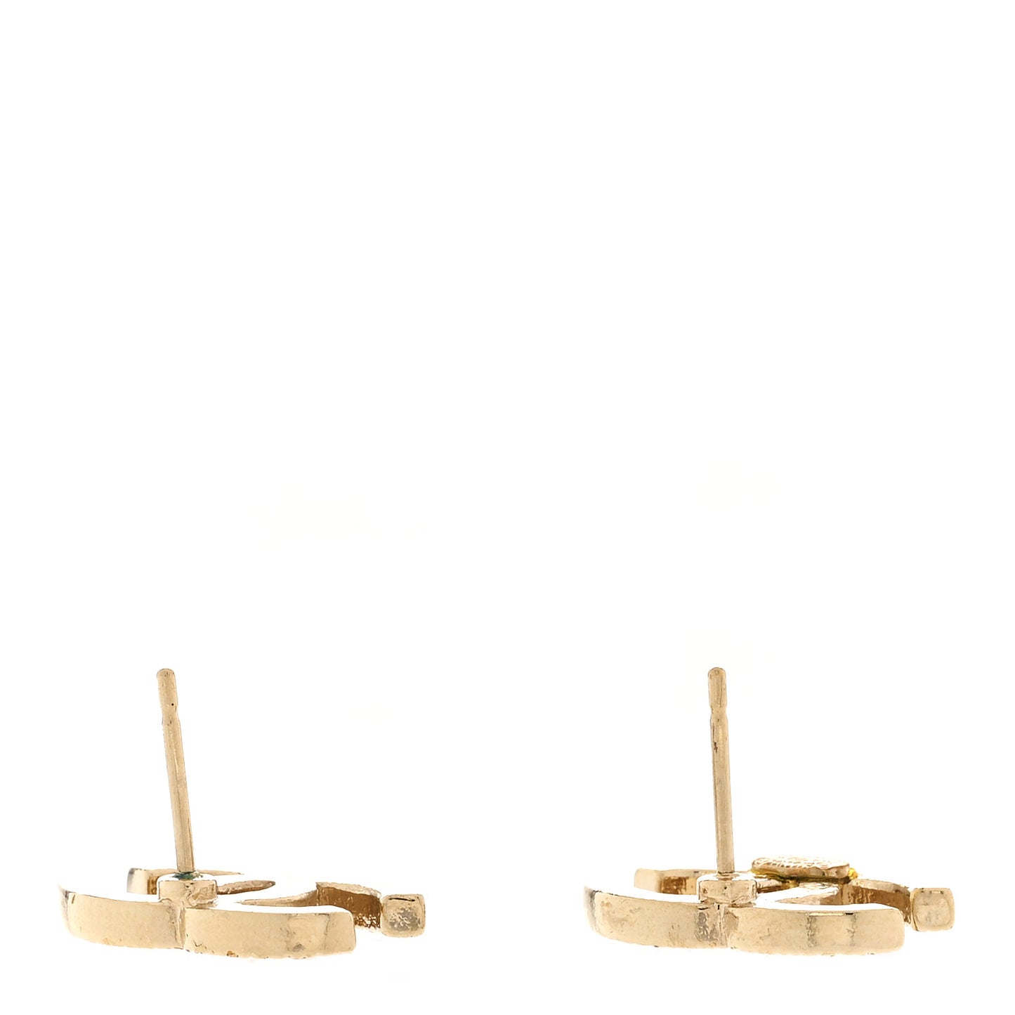 Crystal CC Earrings Light Gold