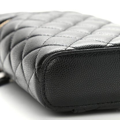 Chanel Caviar Quilted Phone Holder With Chain Black 8 of 9