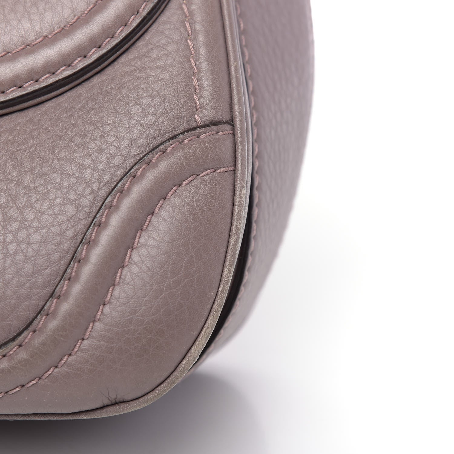 Gucci Calfskin Medium New Bamboo Top Handle Bag Mauve 10 of 16