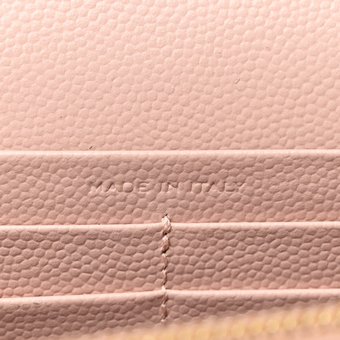 Grain De Poudre Matelasse Chevron Monogram Chain Wallet Pale Pink