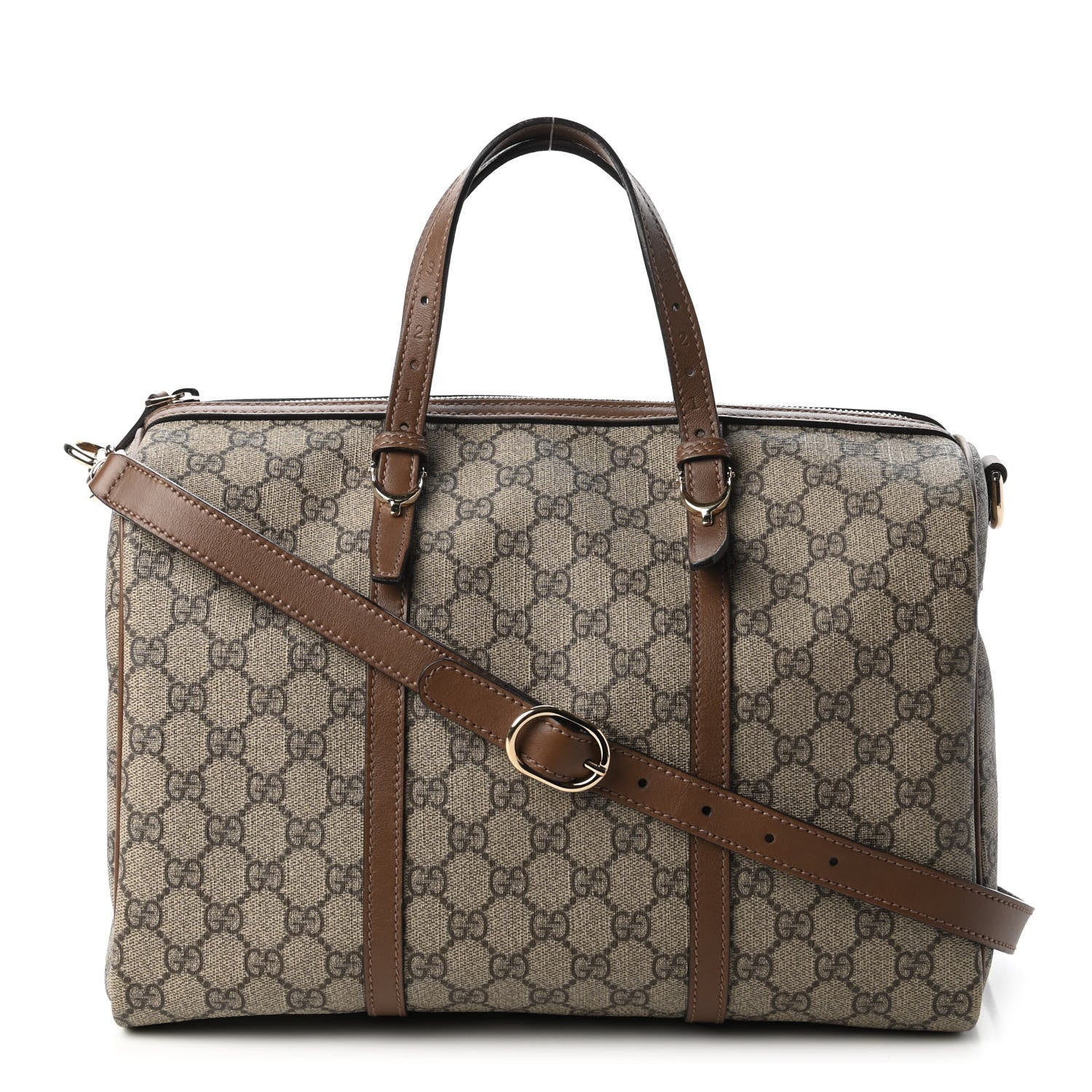 Gucci GG Supreme Monogram Margaux Calfskin Medium Nice Boston Beige Ebony Acero 1 of 12
