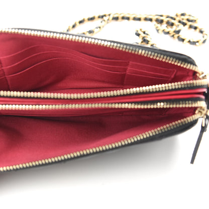 Chanel Lambskin Quilted Small Clutch With Chain Black 5 of 9