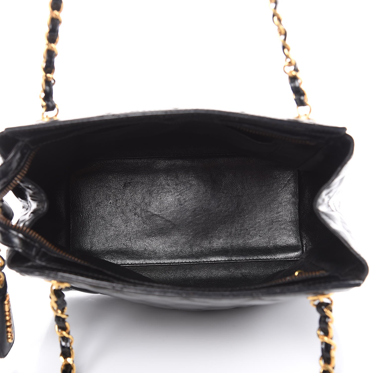 Chanel Patent Quilted CC Shoulder Bag Black 5 of 14