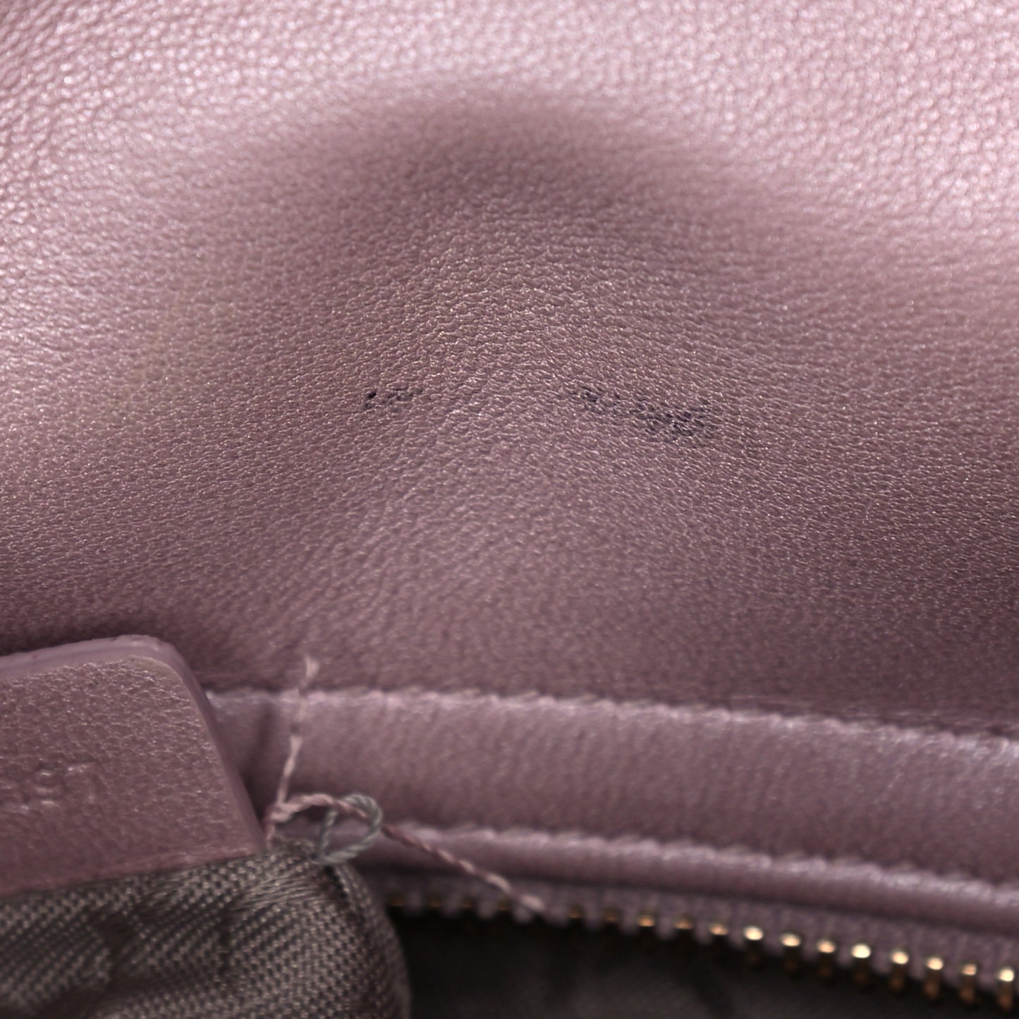 Metallic Lambskin Cannage Mini Lady Dior Lotus