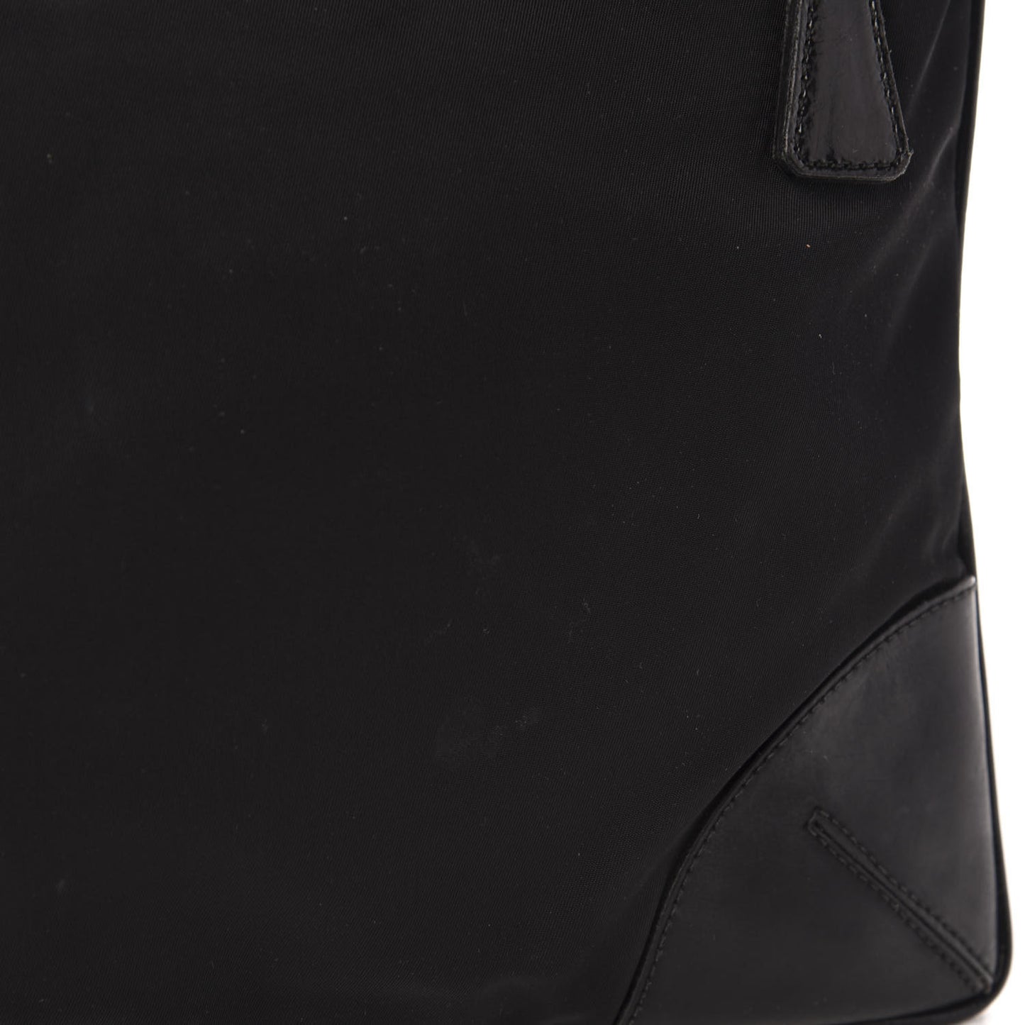Tessuto Nylon Soft Calf Shoulder Bag Black