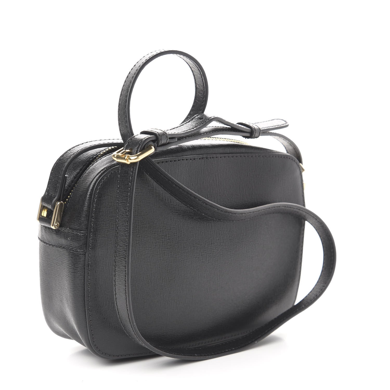 Versace Grained Calfskin Palazzo Camera Bag Black 3 of 9