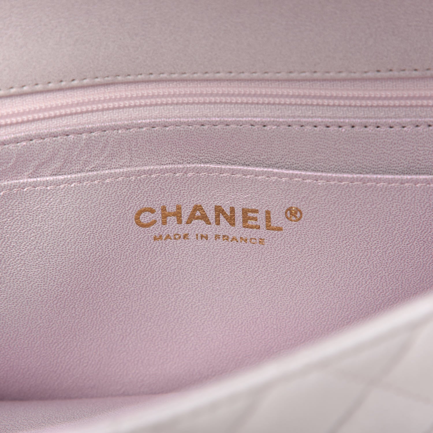 Chanel Iridescent Lambskin Quilted Mini Top Handle Rectangular Flap White 8 of 11