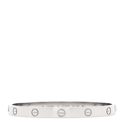 Cartier 18K White Gold LOVE Bracelet 18 1 of 9