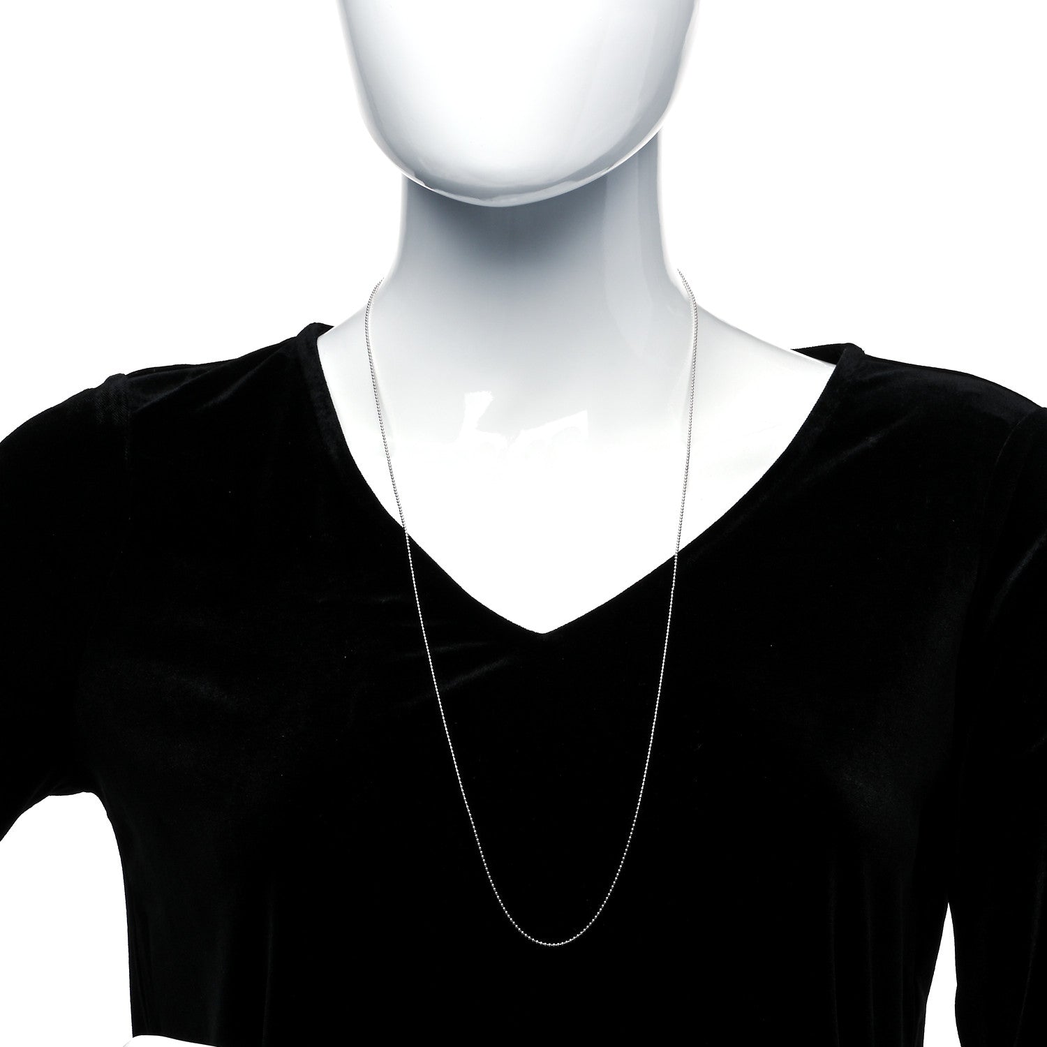 Tiffany Sterling Silver Bead Chain Necklace 30" 2 of 5