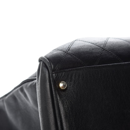 Chanel Calfskin Stitched XL Weekender Black 14 of 24