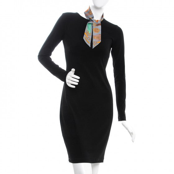 Hermes Silk Harnais Des Presidents Twilly Gris Orange Vert 2 of 4