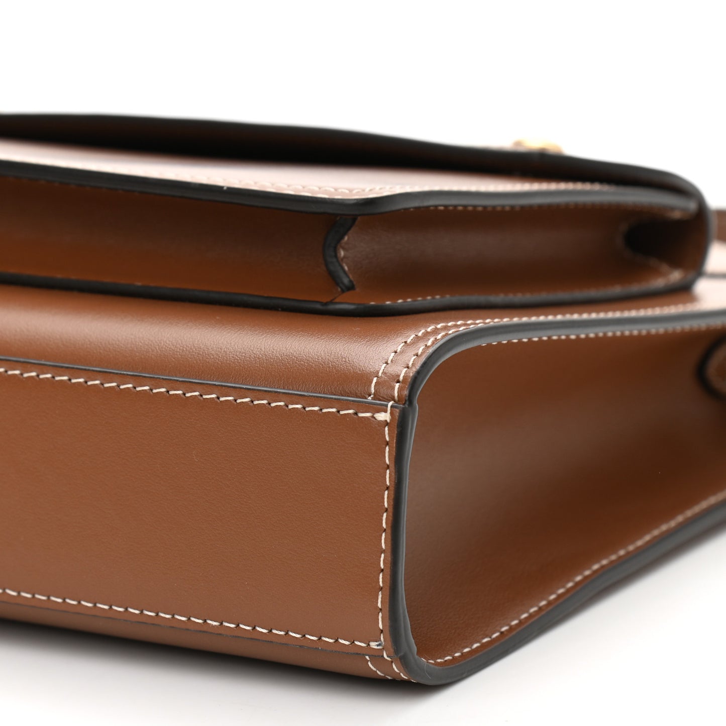 Smooth Calfskin Mini Pocket Bag Malt Brown