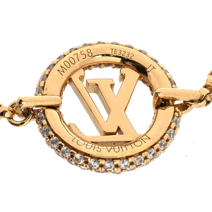 Louis Vuitton Metal Crystal Louise By Night Bracelet Gold 4 of 4