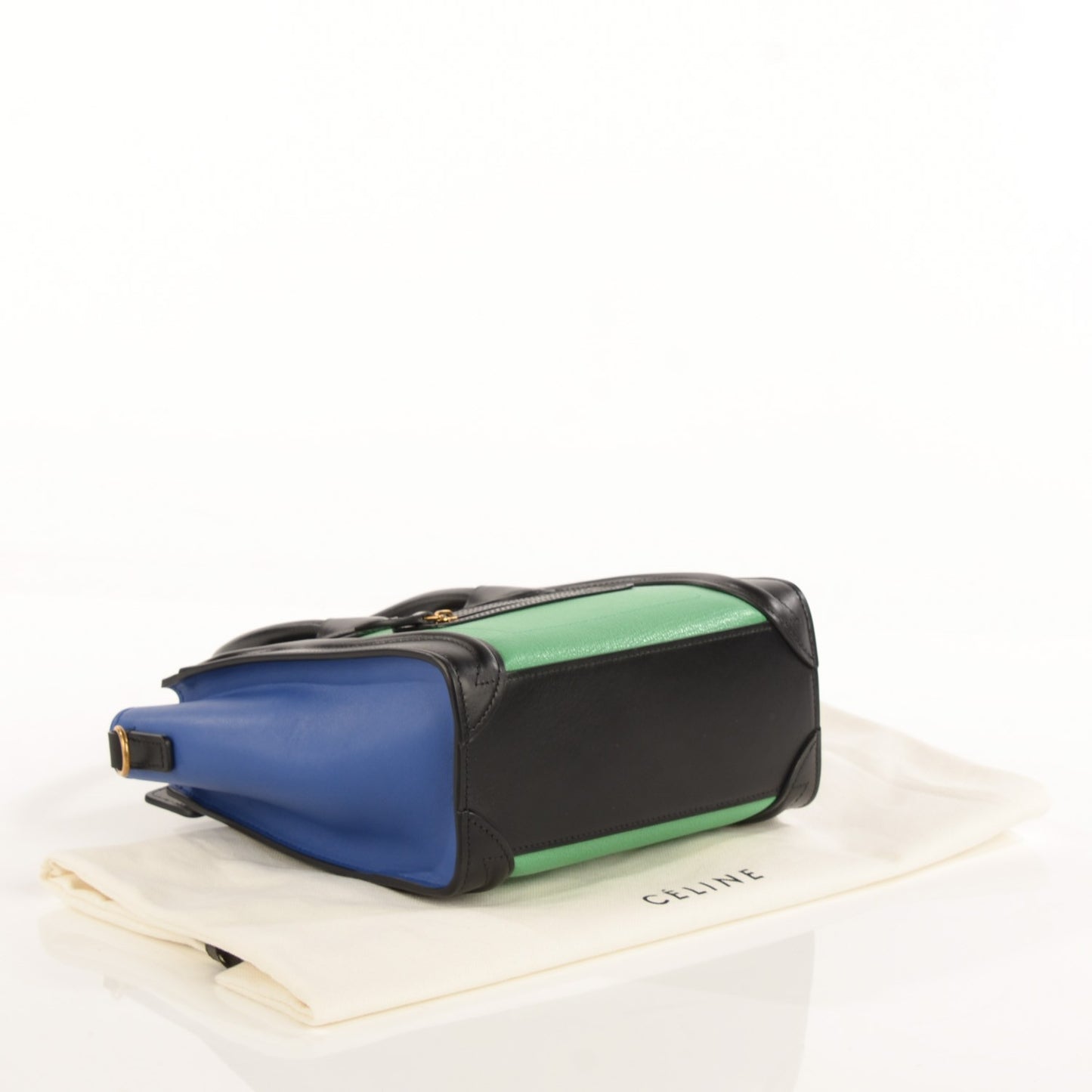 Smooth Calfskin Goatskin Nano Tri-Color Luggage Palm