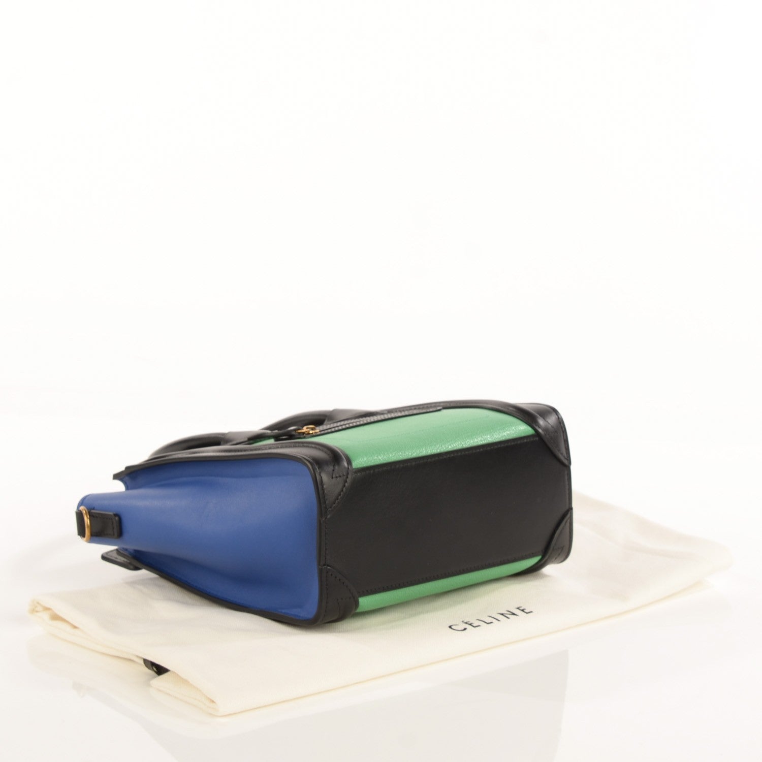 Celine Smooth Calfskin Goatskin Nano Tri-Color Luggage Palm 4 of 9