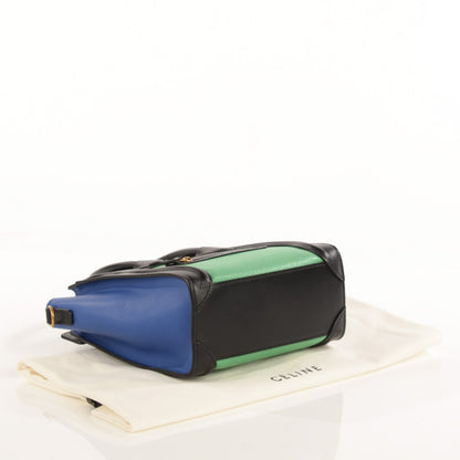 Celine Smooth Calfskin Goatskin Nano Tri-Color Luggage Palm 4 of 9