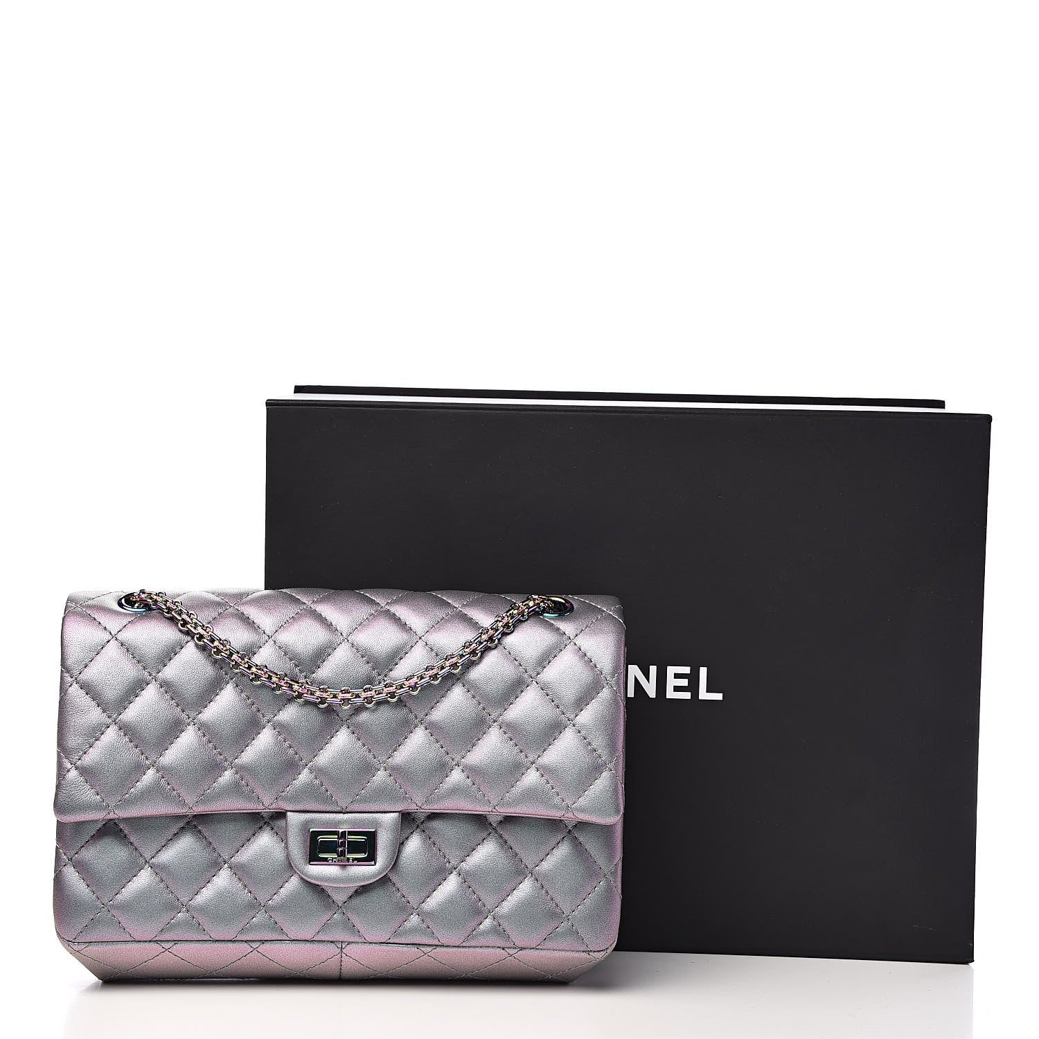 Chanel Iridescent Lambskin Quilted 2.55 Reissue 226 Flap Light Purple 11 of 11