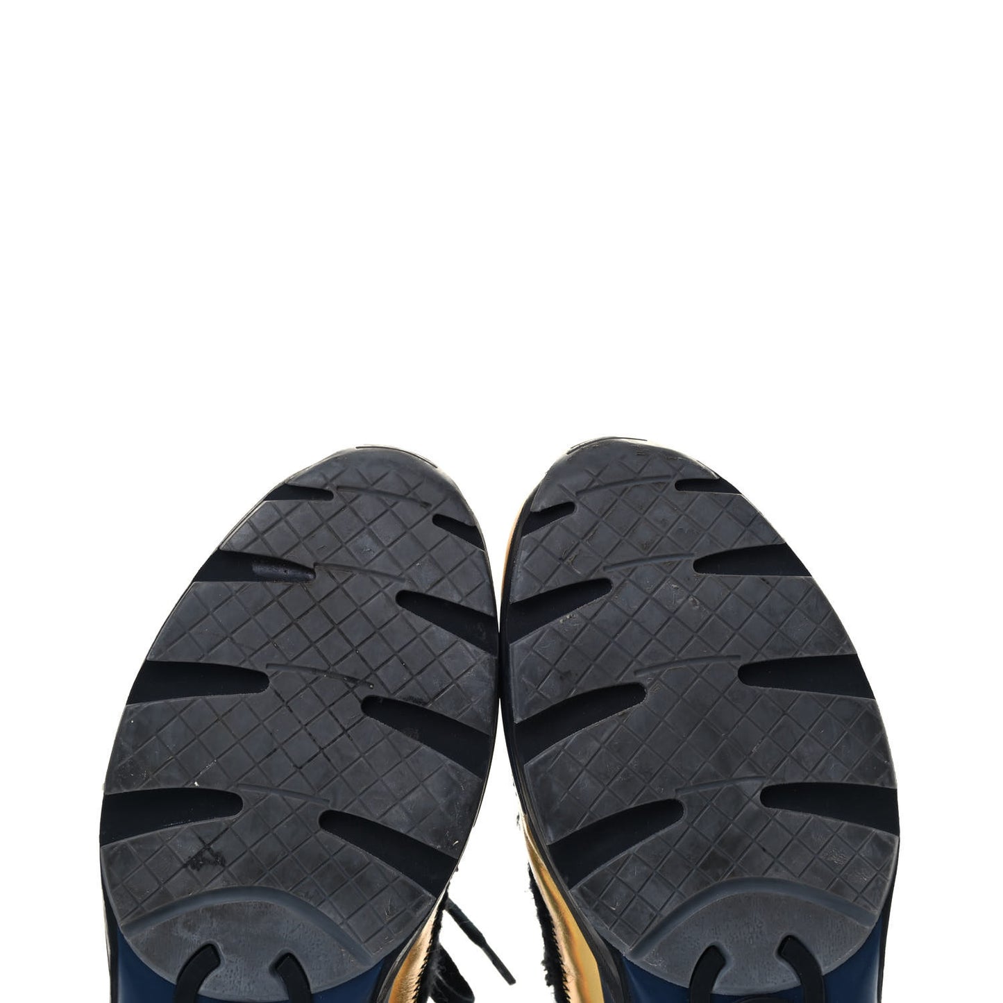 Tweed Lambskin Runway Sneakers 40 Black Multicolor