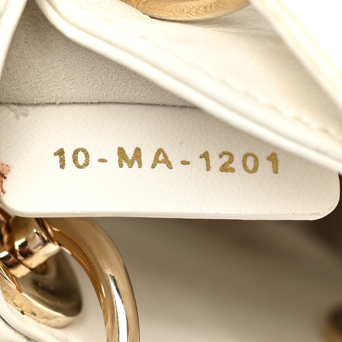 Lambskin Cannage Micro Lady Dior White