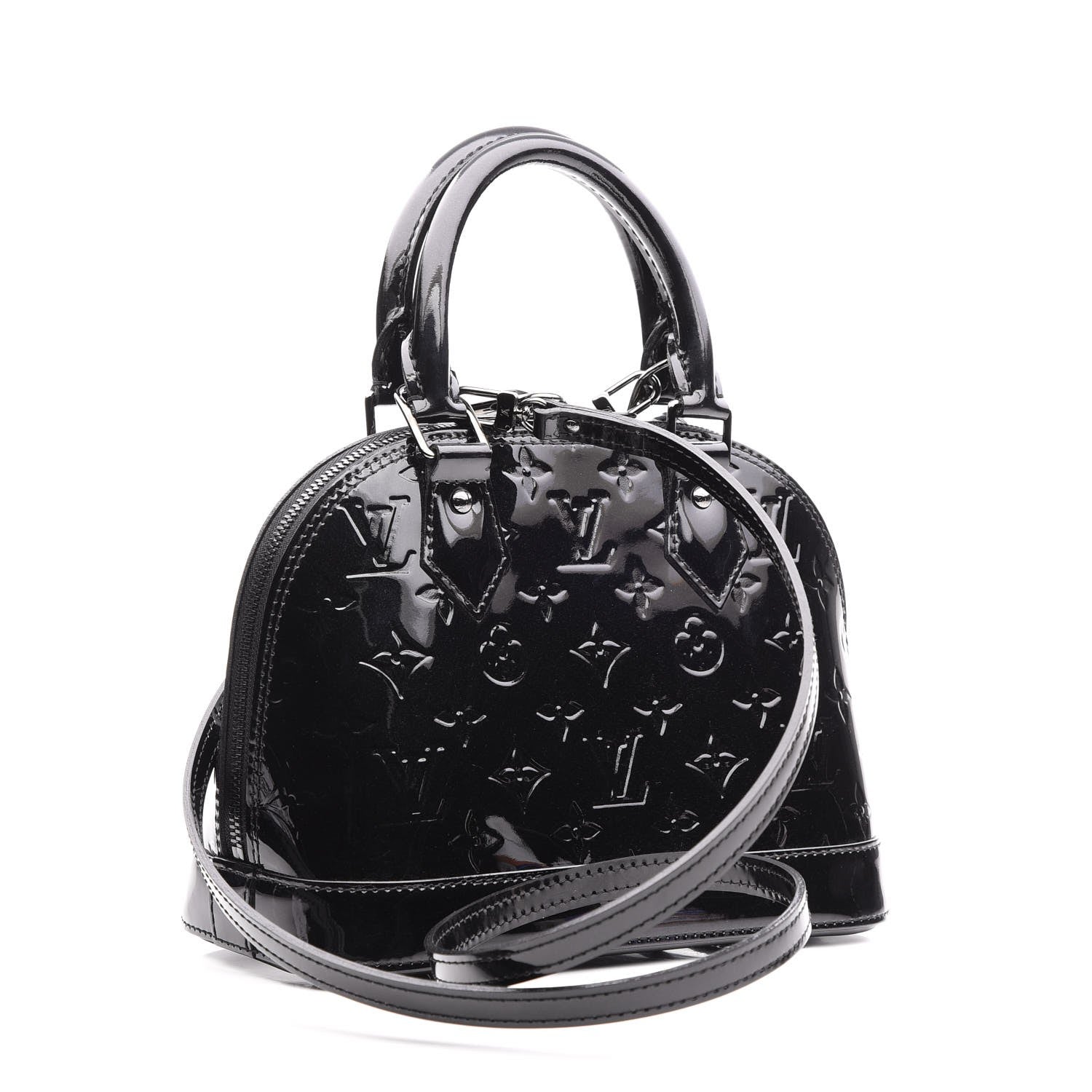 Louis Vuitton Vernis Alma BB Noir Magnetique 3 of 8