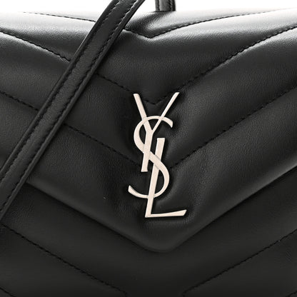 Saint Laurent Calfskin Y Quilted Monogram Toy Loulou Crossbody Bag Black 11 of 12
