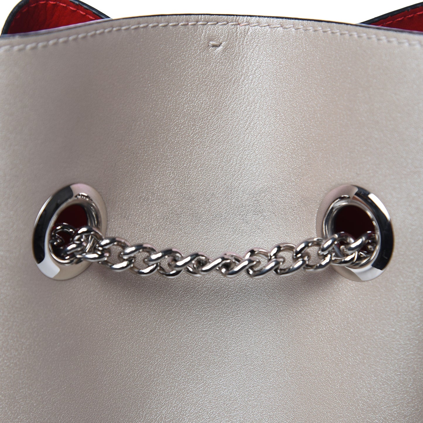 Calfskin Paris Marie Jane Logo Backpack Nude Platine