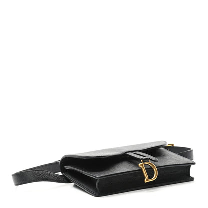 Christian Dior Grained Calfskin Saddle Belt Bag Black 4 of 9