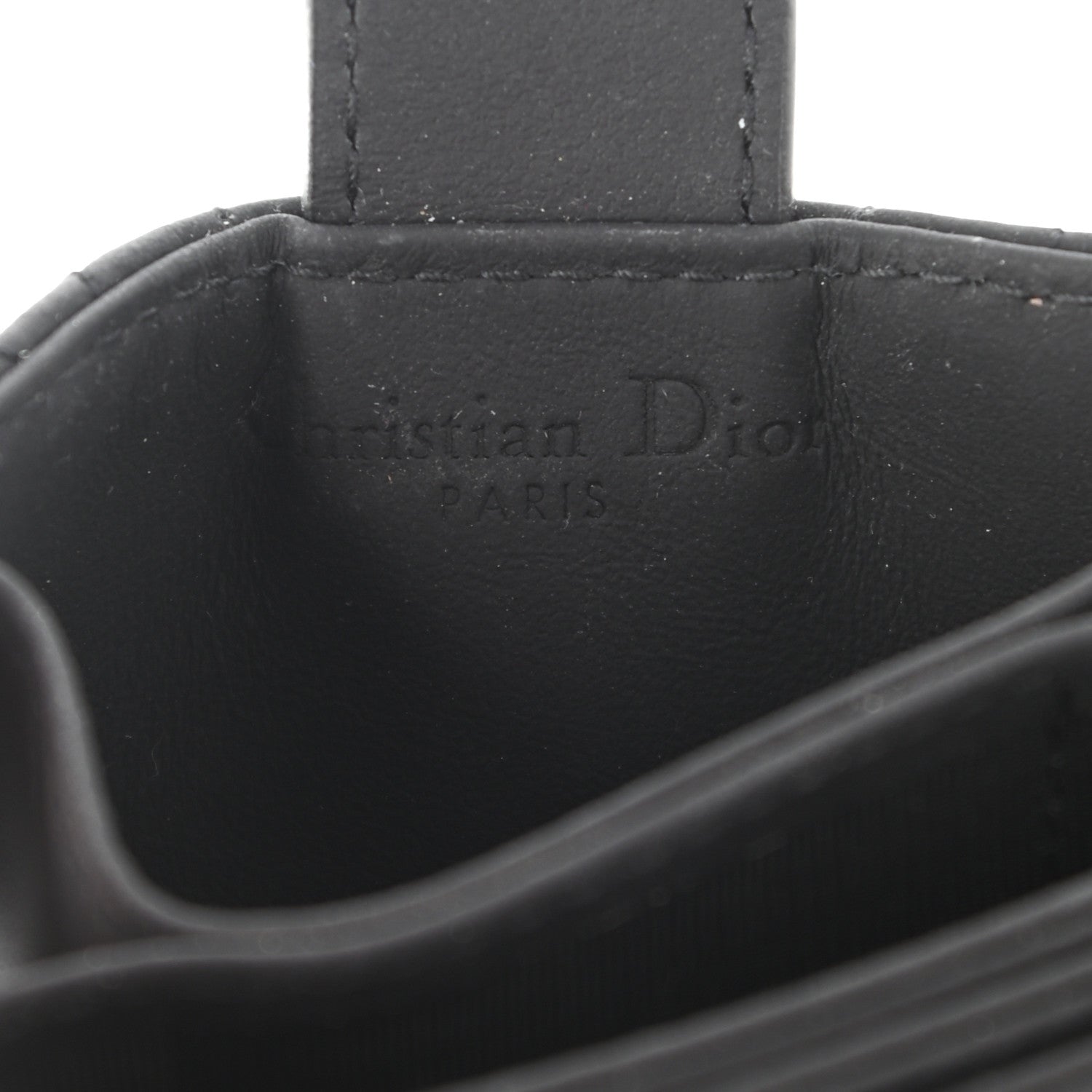 Christian Dior Ultra Matte Calfskin Cannage Lady Dior 5-Gusset Card Holder Black 6 of 7