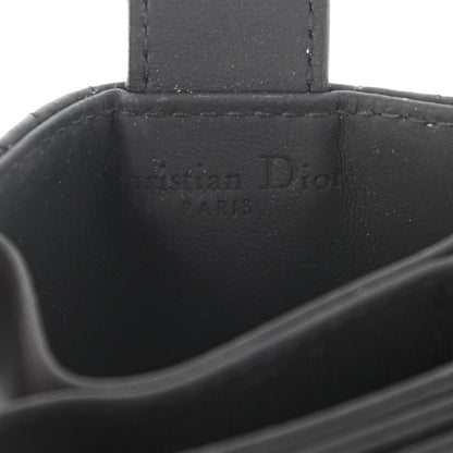 Christian Dior Ultra Matte Calfskin Cannage Lady Dior 5-Gusset Card Holder Black 6 of 7