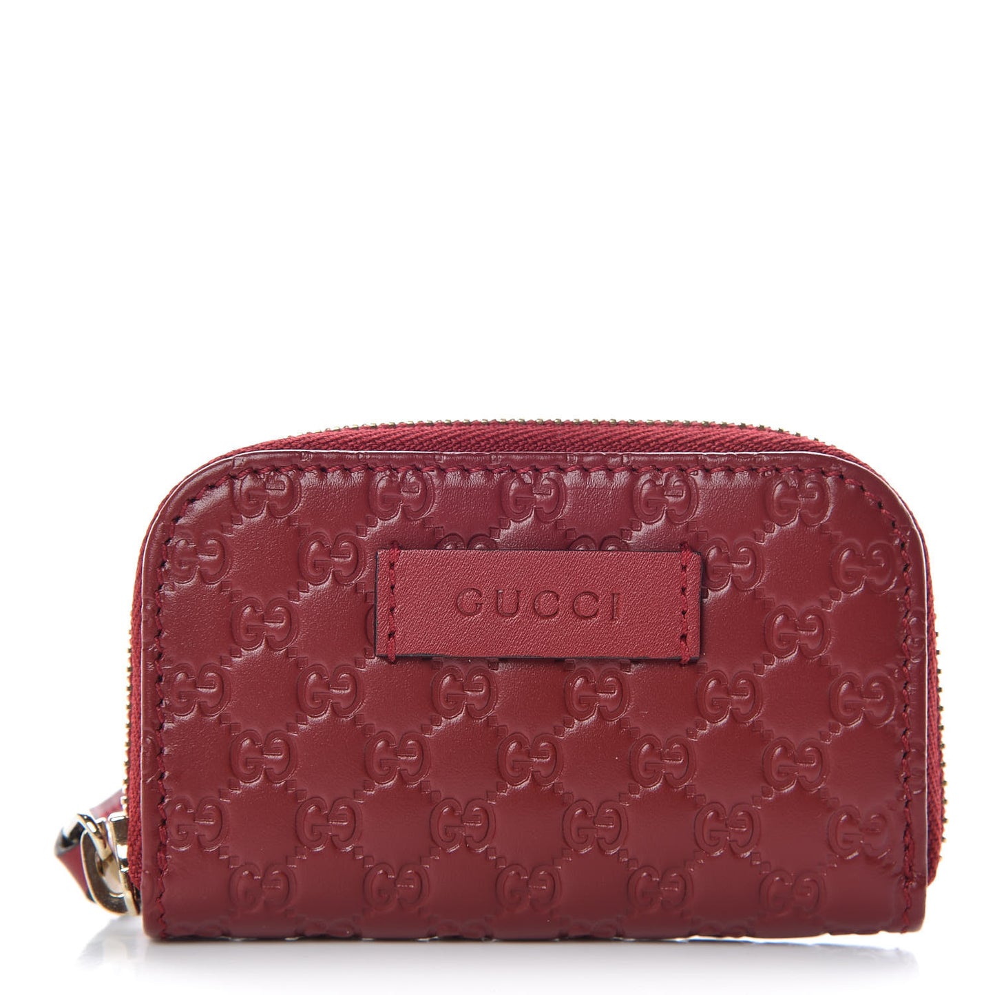 Microguccissima Zip Around Card Case Red