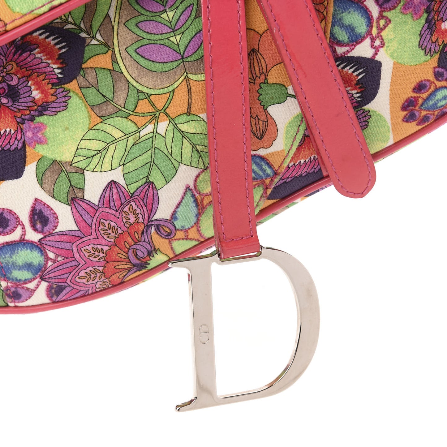Canvas Floral Saddle Bag Multicolor