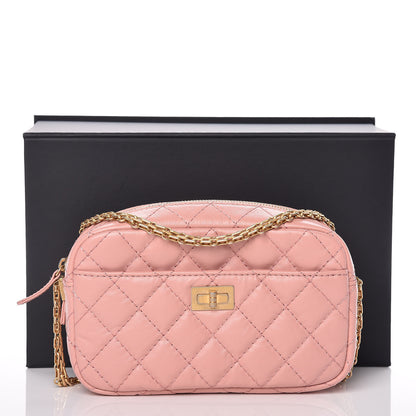 Chanel Aged Calfskin Quilted Mini Reissue Camera Case Pink 11 of 11