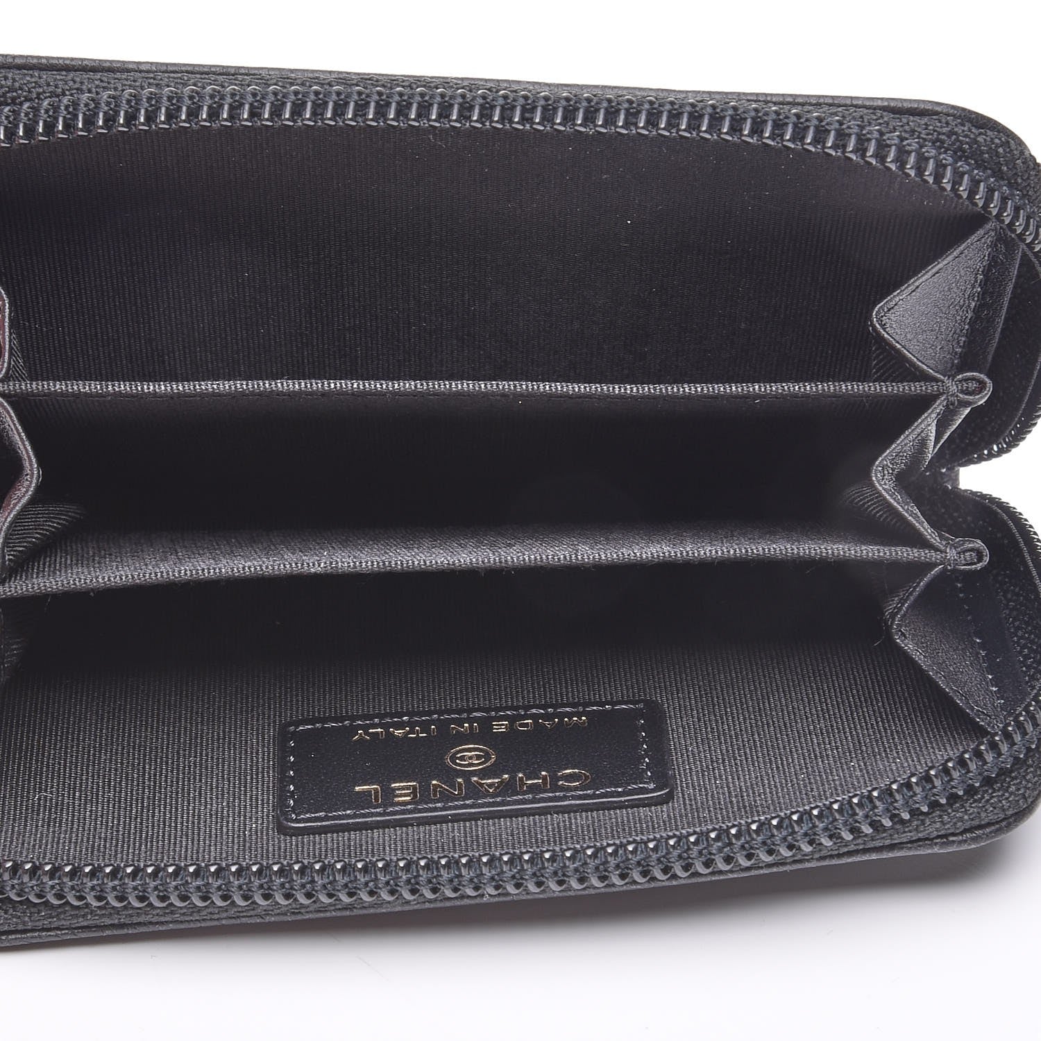 Chanel Calfskin Timeless CC Zip Around Coin Purse Black 5 of 10