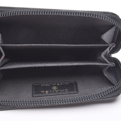 Chanel Calfskin Timeless CC Zip Around Coin Purse Black 5 of 10