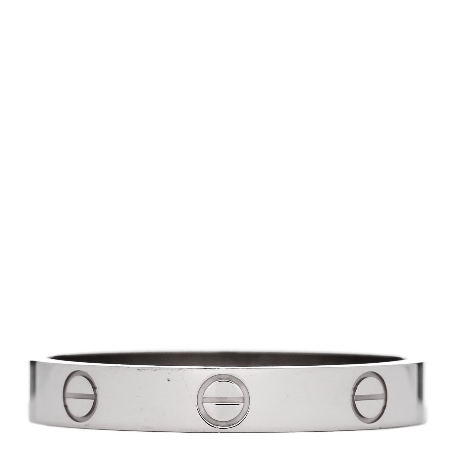 Cartier 18K White Gold 3.5mm LOVE Wedding Band Ring 65 11.25 1 of 5