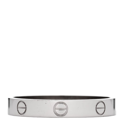 Cartier 18K White Gold 3.5mm LOVE Wedding Band Ring 65 11.25 1 of 5