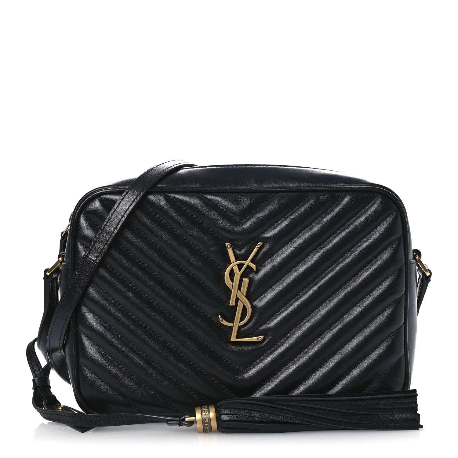 Saint Laurent Calfskin Matelasse Monogram Lou Camera Bag Black 1 of 10