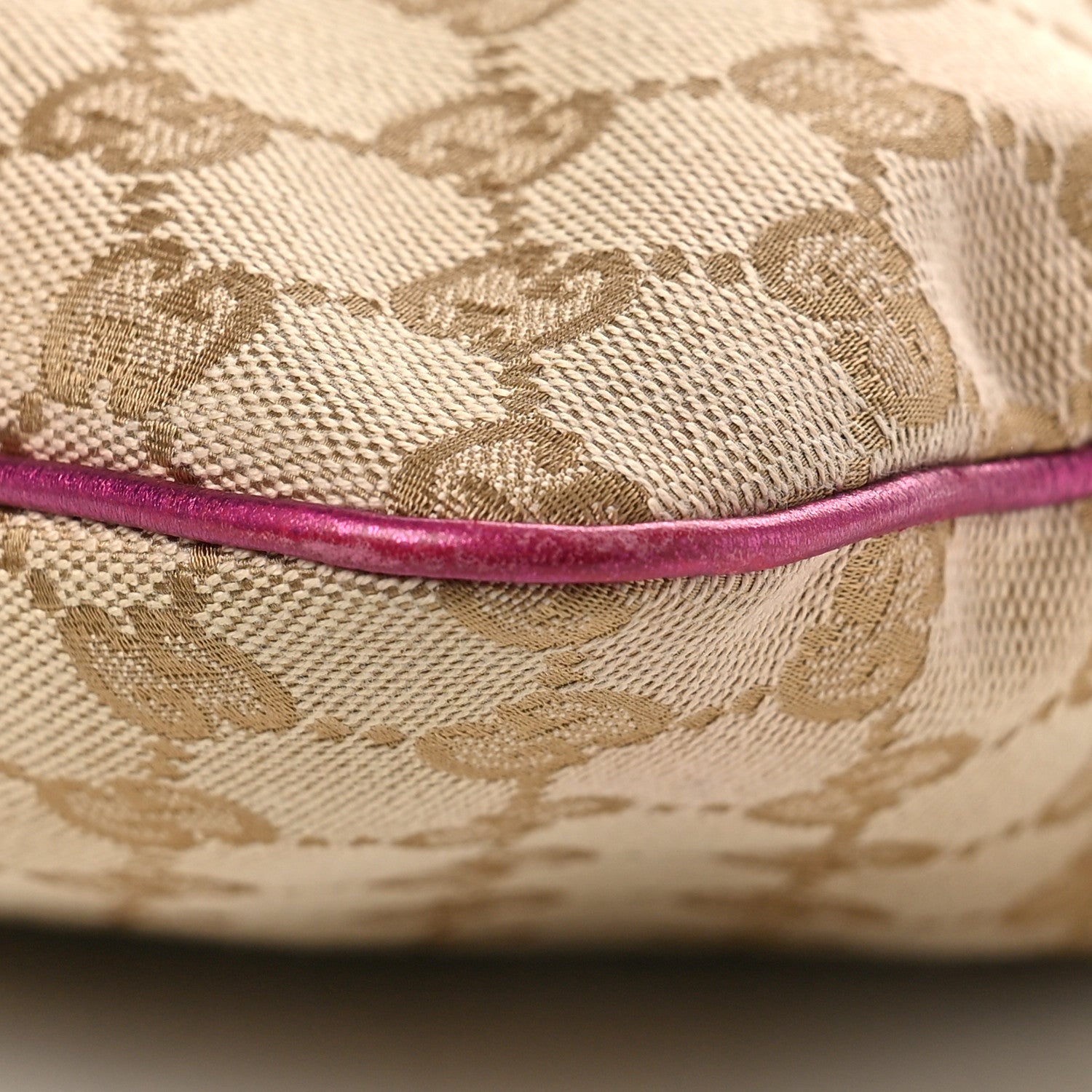 Gucci Metallic Calfskin Monogram Jolicoeur Charms Messenger Dark Pink 9 of 12