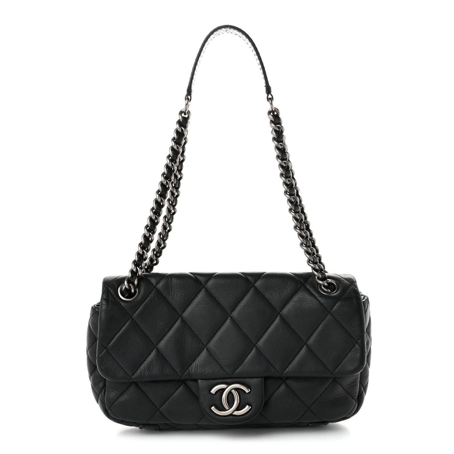 Caviar Quilted Coco Casual Flap Black