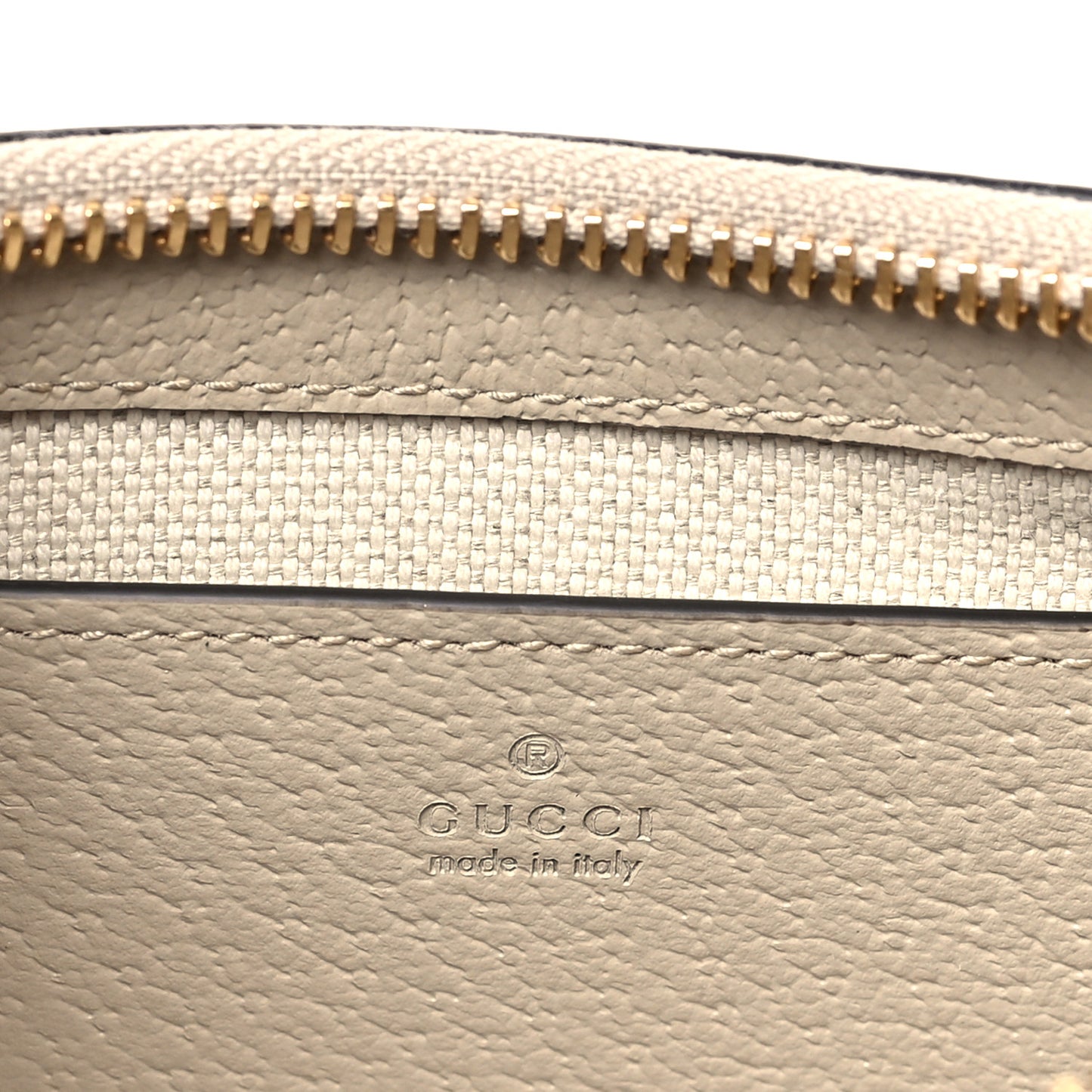 GG Supreme Monogram Textured Dollar Calfskin Web Mini Ophidia GG Handbag Beige Mystic White Oatmeal