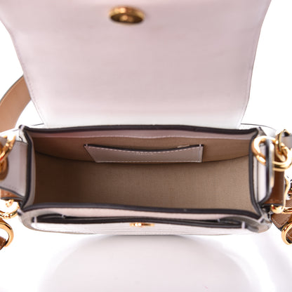 Chloe Calfskin Crocodile Embossed Small Tess Bag Brilliant White 5 of 10