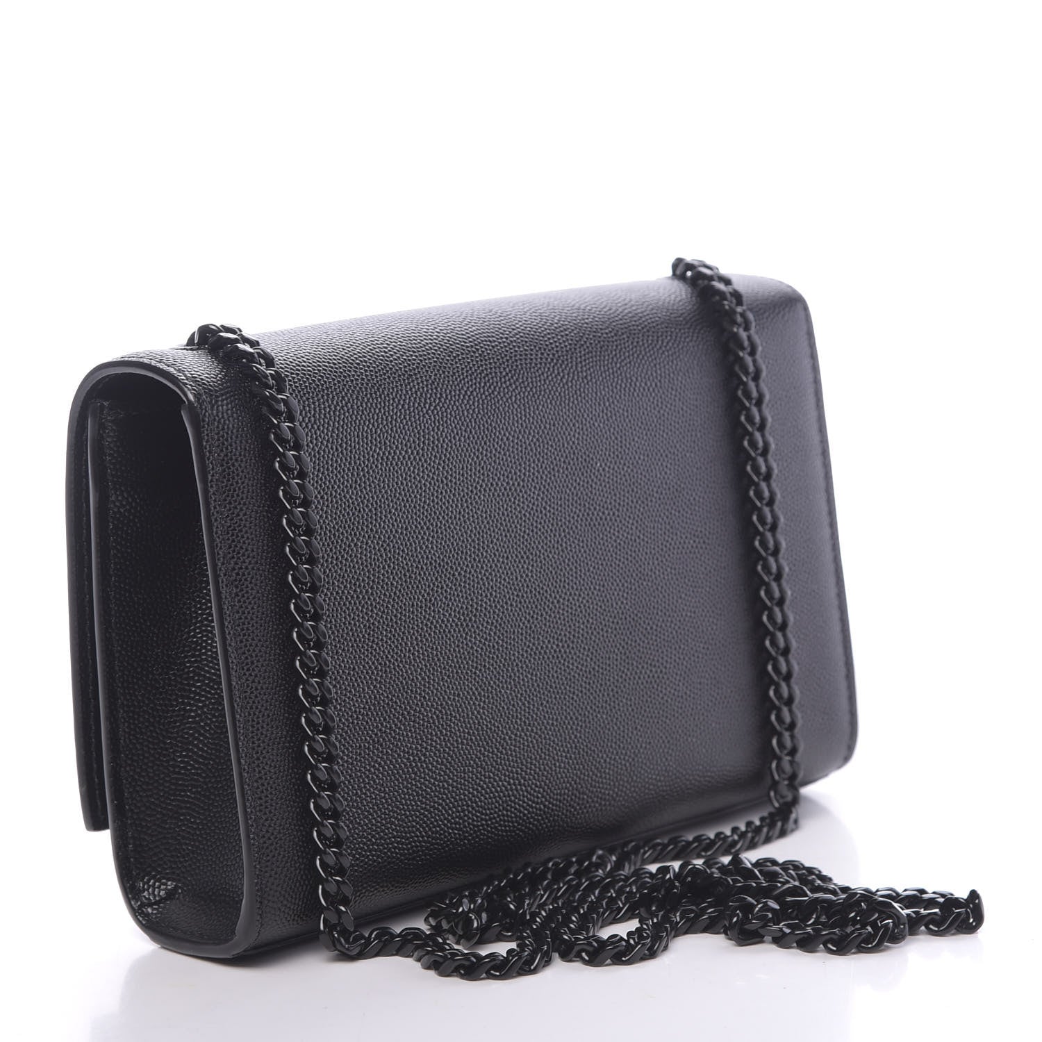 Saint Laurent Grain De Poudre Small Monogram Kate Satchel Black 3 of 9